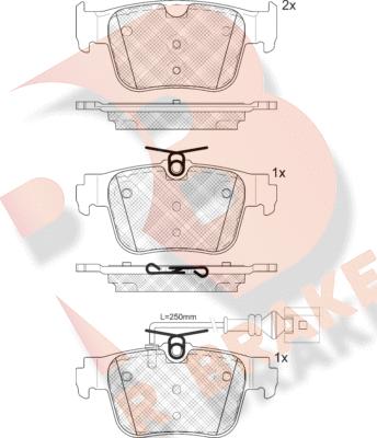 R Brake RB2410-203 - Тормозные колодки, дисковые, комплект autodnr.net