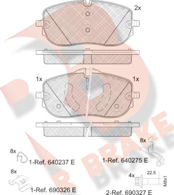 R Brake RB2431-208 - Тормозные колодки, дисковые, комплект autodnr.net