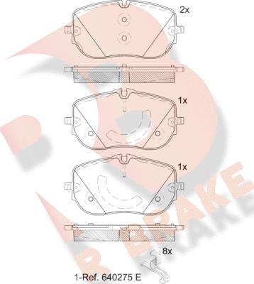 R Brake RB2432-208 - Тормозные колодки, дисковые, комплект autodnr.net