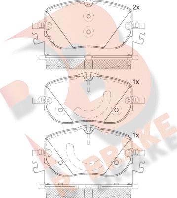 R Brake RB2432 - Тормозные колодки, дисковые, комплект autodnr.net