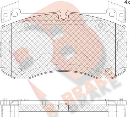 R Brake RB2436 - Гальмівні колодки, дискові гальма autocars.com.ua