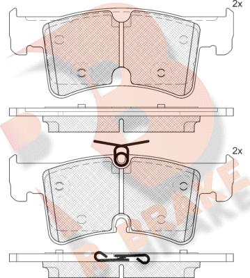 R Brake RB2480 - Тормозные колодки, дисковые, комплект autodnr.net