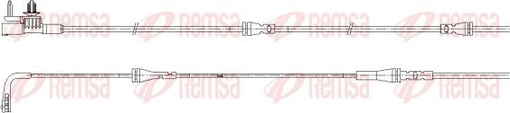 Remsa 001172 - Сигналізатор, знос гальмівних колодок autocars.com.ua