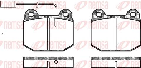 Remsa 0014.21 - Гальмівні колодки, дискові гальма autocars.com.ua