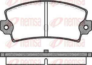 Remsa 0021.40 - Гальмівні колодки, дискові гальма autocars.com.ua