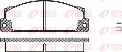 REMSA 0022.02 - Тормозные колодки, дисковые, комплект avtokuzovplus.com.ua