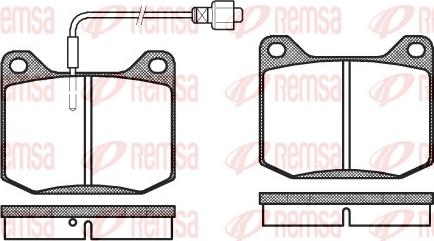 Remsa 0045.02 - Тормозные колодки, дисковые, комплект autodnr.net