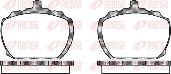 Remsa 0058.10 - Тормозные колодки, дисковые, комплект avtokuzovplus.com.ua