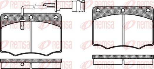 Remsa 0064.02 - Тормозные колодки, дисковые, комплект avtokuzovplus.com.ua