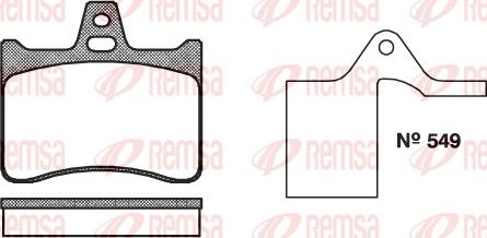 Remsa 0088.10 - Тормозные колодки, дисковые, комплект avtokuzovplus.com.ua