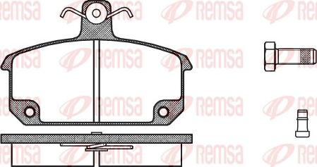 Remsa 0104.02 - Тормозные колодки, дисковые, комплект autodnr.net