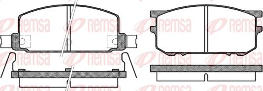 Remsa 0109.12 - Тормозные колодки, дисковые, комплект autodnr.net