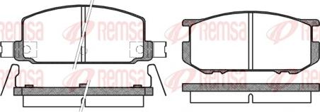 Remsa 0109.22 - Тормозные колодки, дисковые, комплект autodnr.net