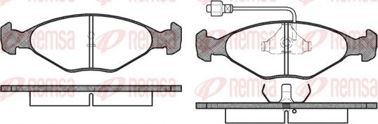 Remsa 0124.02 - Тормозные колодки, дисковые, комплект autodnr.net