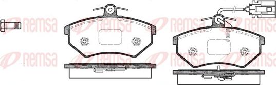 Remsa 0134.62 - Гальмівні колодки, дискові гальма autocars.com.ua