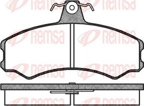 Remsa 0143.00 - Гальмівні колодки, дискові гальма autocars.com.ua