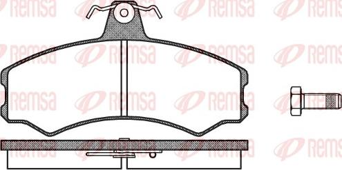 Remsa 0143.10 - Гальмівні колодки, дискові гальма autocars.com.ua