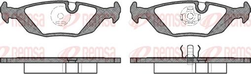 Remsa 0155.00 - Колодка гальм. диск. BMW 3 E30. 5 E28. 6 E24 задн. вир-во REMSA autocars.com.ua