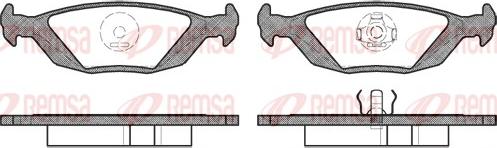 Remsa 0155.20 - Тормозные колодки, дисковые, комплект avtokuzovplus.com.ua