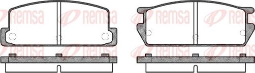 Remsa 0161.00 - Тормозные колодки, дисковые, комплект avtokuzovplus.com.ua