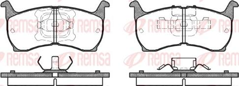 Remsa 0164.00 - Тормозные колодки, дисковые, комплект avtokuzovplus.com.ua