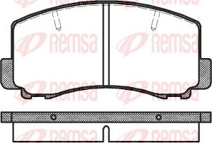 Remsa 0165.00 - Гальмівні колодки, дискові гальма autocars.com.ua