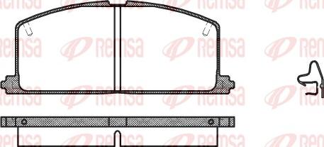 Remsa 0167.04 - Комплект гальмівних колодок з 4 шт. дисків autocars.com.ua