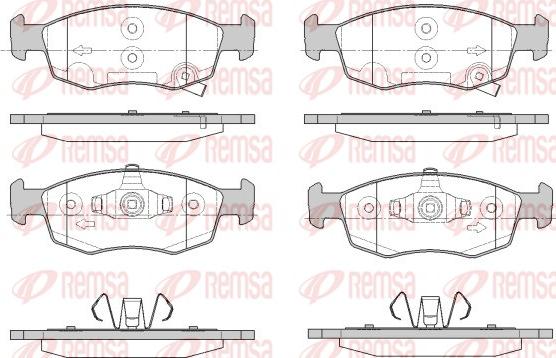 Remsa 0172.34 - Тормозные колодки, дисковые, комплект autodnr.net