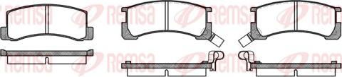 Remsa 0185.02 - Гальмівні колодки, дискові гальма autocars.com.ua