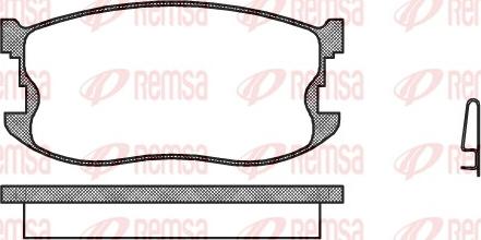 Remsa 0198.04 - Гальмівні колодки, дискові гальма autocars.com.ua