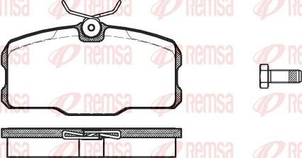 Remsa 0207.00 - Тормозные колодки, дисковые, комплект autodnr.net