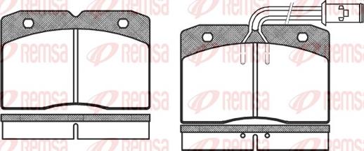 Remsa 0211.12 - Тормозные колодки, дисковые, комплект avtokuzovplus.com.ua