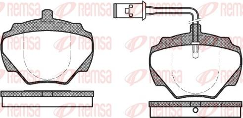 Remsa 0222.01 - Гальмівні колодки, дискові гальма autocars.com.ua