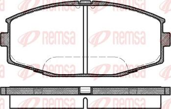 Remsa 0225.10 - Тормозные колодки, дисковые, комплект autodnr.net