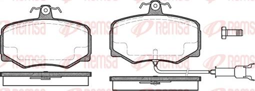 Remsa 0246.12 - Гальмівні колодки, дискові гальма autocars.com.ua