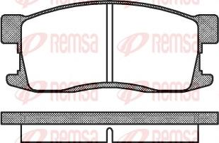 Remsa 0255.00 - Тормозные колодки, дисковые, комплект avtokuzovplus.com.ua