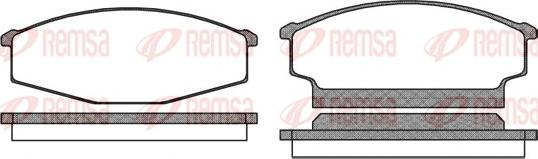 Remsa 0256.00 - Тормозные колодки, дисковые, комплект avtokuzovplus.com.ua