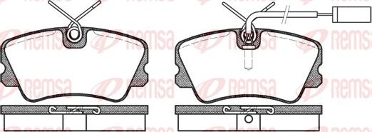 Remsa 0259.12 - Гальмівні колодки, дискові гальма autocars.com.ua