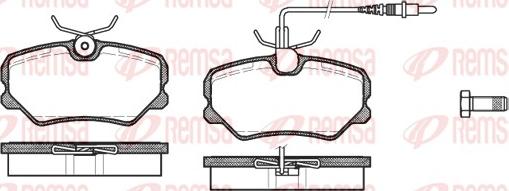 Remsa 0262.02 - Тормозные колодки, дисковые, комплект avtokuzovplus.com.ua