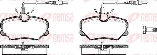 Remsa 0262.12 - Тормозные колодки, дисковые, комплект avtokuzovplus.com.ua