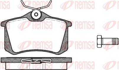 Remsa 0263.10 - Колодка гальм. диск. SEAT IBIZA. VW GOLF. RENAULT CLIO задн. вир-во REMSA autocars.com.ua