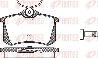 Remsa 0263.20 - Тормозные колодки, дисковые, комплект autodnr.net