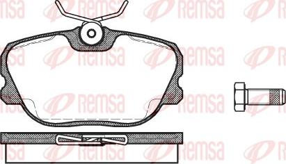 Remsa 0280.00 - Тормозные колодки, дисковые, комплект avtokuzovplus.com.ua