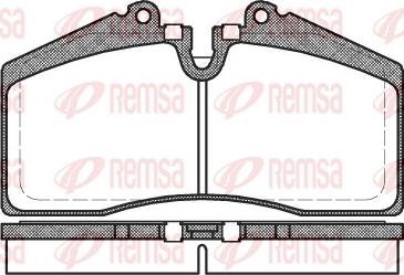 Remsa 0288.00 - Гальмівні колодки, дискові гальма autocars.com.ua