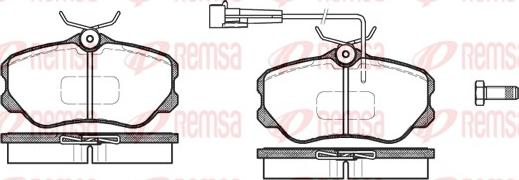 Remsa 0303.02 - Тормозные колодки, дисковые, комплект autodnr.net