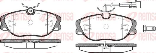 Remsa 0305.72 - Гальмівні колодки, дискові гальма autocars.com.ua