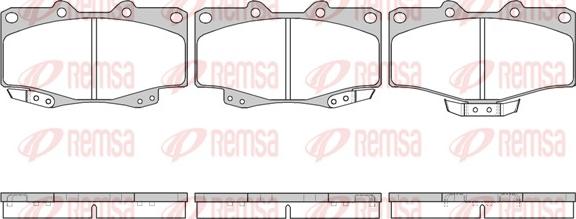 Remsa 0315.14 - Гальмівні колодки, дискові гальма autocars.com.ua