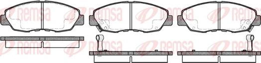 Remsa 0324.02 - Тормозные колодки, дисковые, комплект autodnr.net