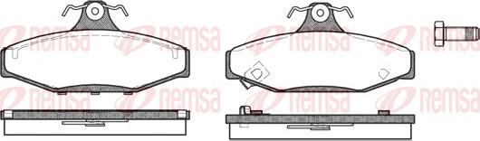 Remsa 0335.02 - Гальмівні колодки, дискові гальма autocars.com.ua