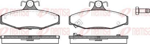 Remsa 0335.22 - Тормозные колодки, дисковые, комплект avtokuzovplus.com.ua